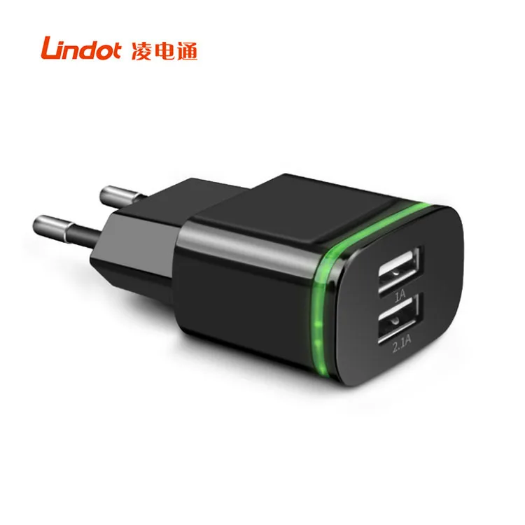 

2019 Smart Home Wall Charger Phone Accessories Electronic Dual USB Universal Wall Charger, Black or white or oem color