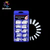 100Pcs/Box White Color French Half Cover Fake Nail Tips for Nail Art