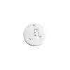 Loftily Jewelry Stainless Steel Findings Jewelry Pendant Hollow Initial Alphabet Letter Round Charms