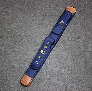 Absolutely royal mountain blue serie embroidered thickened single word Taiji sword sets of bunk bags sword tai chi sword martial arts sword bag Oxford cloth bags knife package