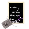 Factory Selling 10x10 MDF DIY Wooden Color Custom Felt Letter Message Board