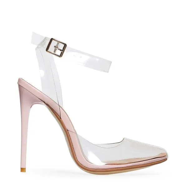 clear high heel shoes