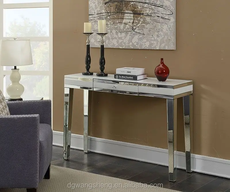 Details about   XXL Luxury Mirrored Crushed Diamond Console Hallway Table Living Room Designer 