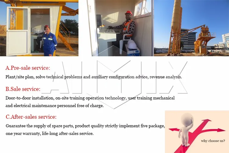 Construction machine ready mix 35m3/h portable concrete batching plant price