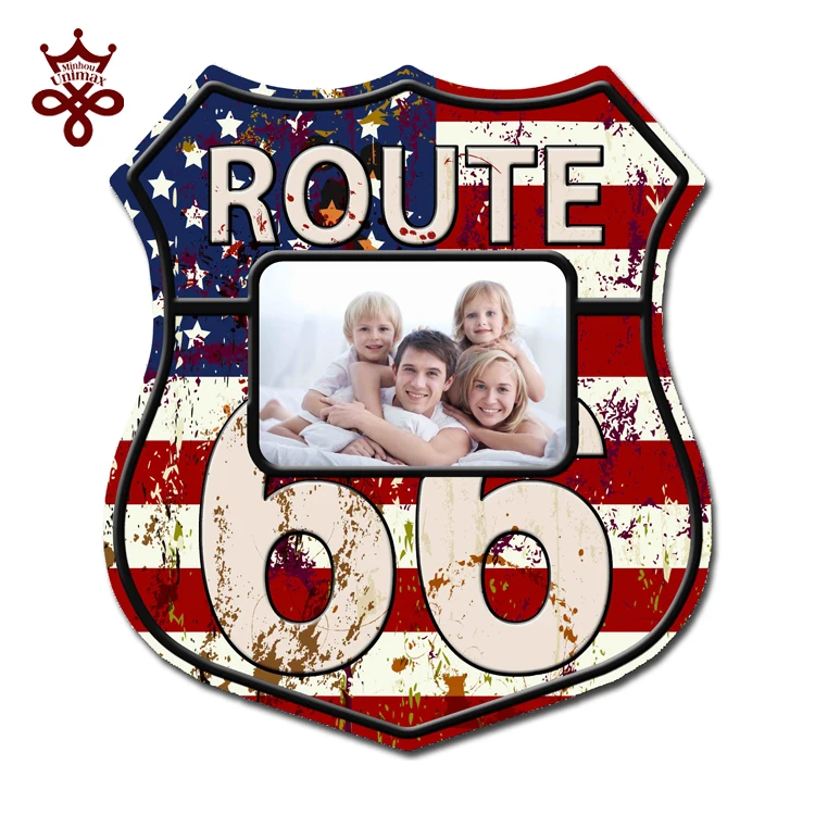 
New Creative Route 66 Photo Frame Design For Kitchen Garden Decoration 