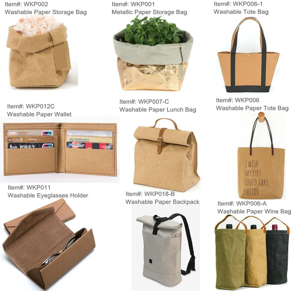 Eco-friendly Reusable Custom Washable Kraft Paper Bag For Storage - Buy ...