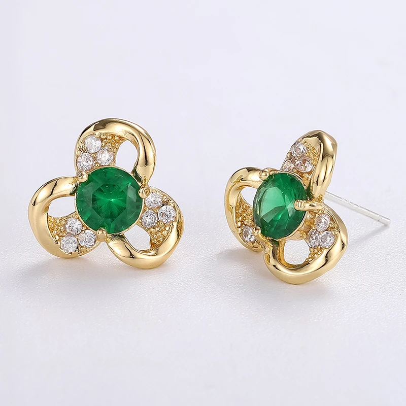 

Lateefah 2019 Hot Sale Flower Earrings Gold Earrings Wedding Gem Earring For Women Jewelry