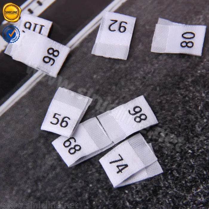 Sinicline Custom Quality Washable Numbered Wholesale Clothing Labels