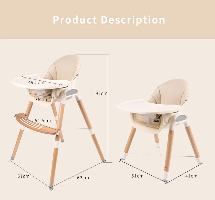 Adjustable Wooden Baby Table Chair Buy Wooden Baby Feeding High Chair