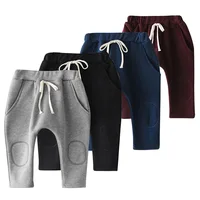 

Wholesale coverstitch plain fleece custom baby pants trousers kids cotton pants