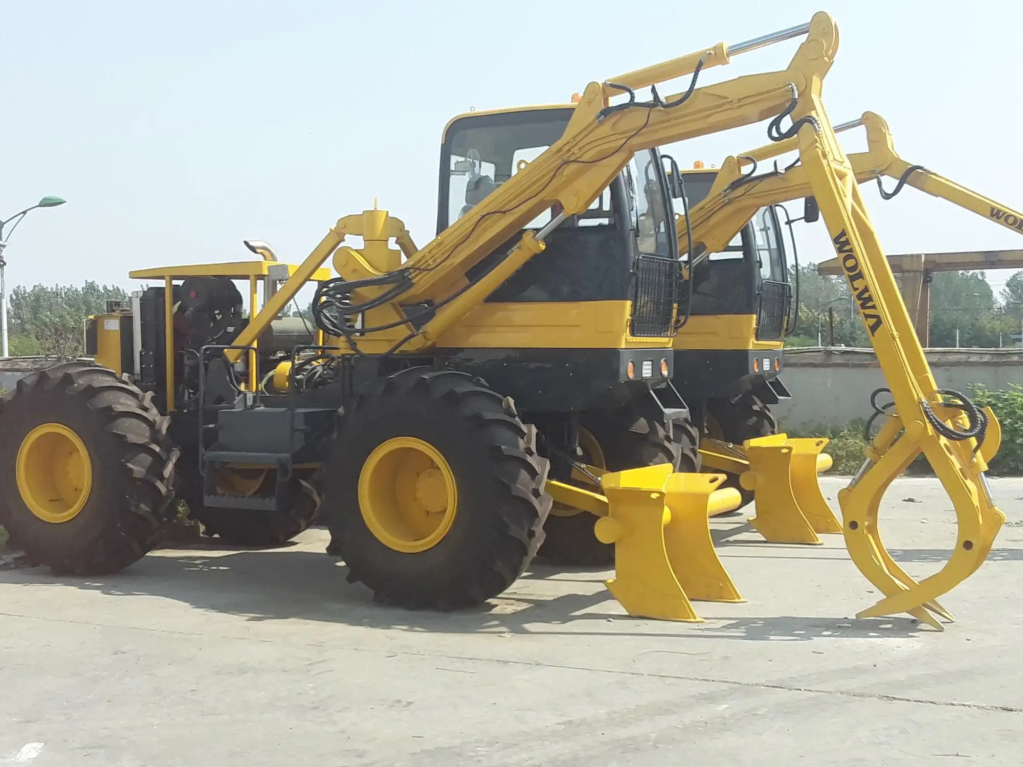 dls760-9m 大轮胎 4 轮驱动甘蔗抓斗装载机