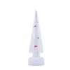 Clear hand blown glass led christmas tree with snowflake/crutch/tree shape micro led bulb
