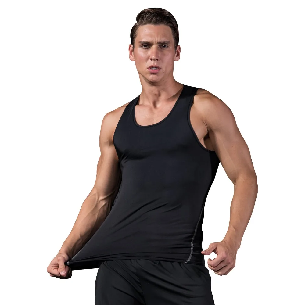 

Private label wholesale athletic running exercise workout gym active wear apparel fitness clothing men stringer dry fit tank top, Black/accepted custom colour