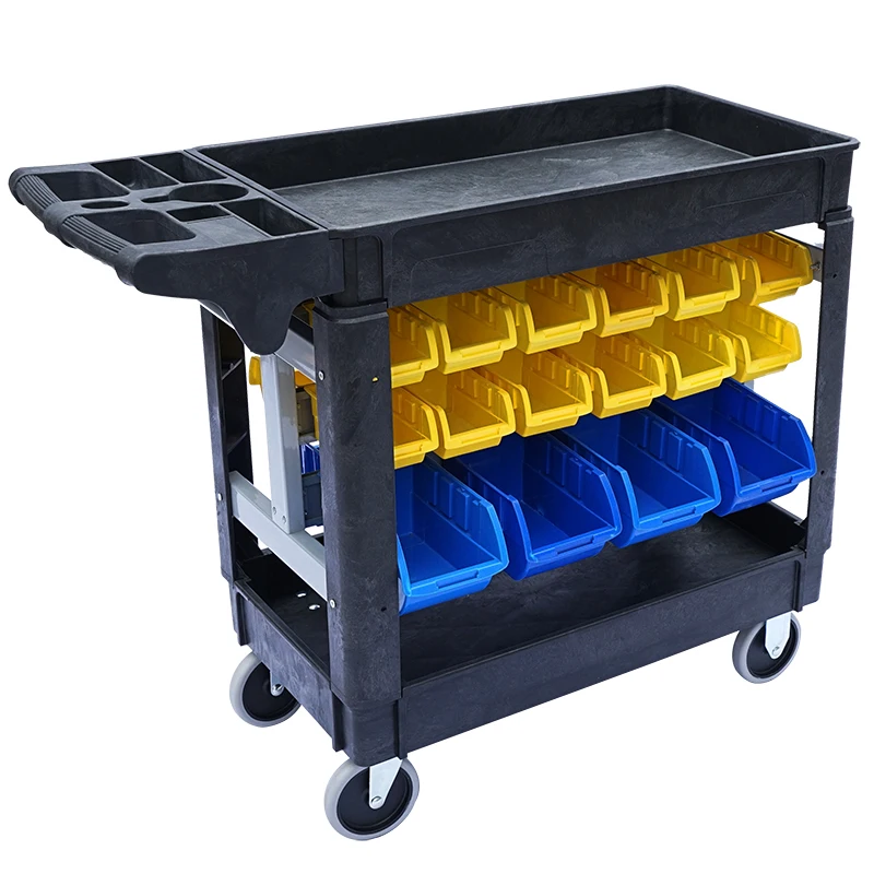 GOTOTOP Rolling Cart Organizer,2 Strati Rolling Storage Carrello Multiuso Organizer Rack Mobile per casa Ristorante Blue 