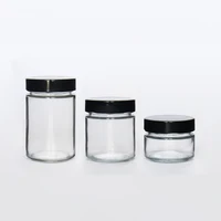 

106ml 212ml 314ml 580ml round straight side honey glass jar with metal lids food storage jar