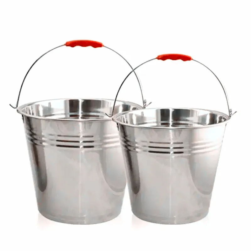 
High quality stainless steel bucket 20l metal bucket water bucket milk buckett for family industrial hotel school 