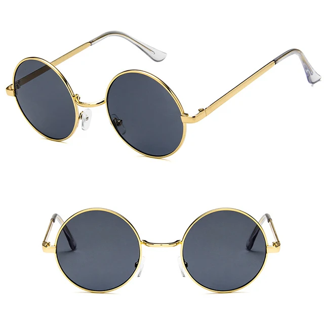 

DLL033 Wholesale Oculos women men round metal fashion Lentes de sol sunglasses