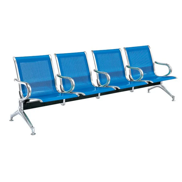 Steel 5-seater waiting chair in hospital stainless steel 3 and 4 seater waiting chair