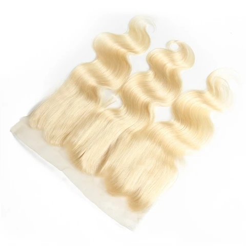 

Hair Factory Top Quality Blonde 613 Color Body Wave Lace Closure Virgin Brazilian Human Hair 13*4 Lace Frontal