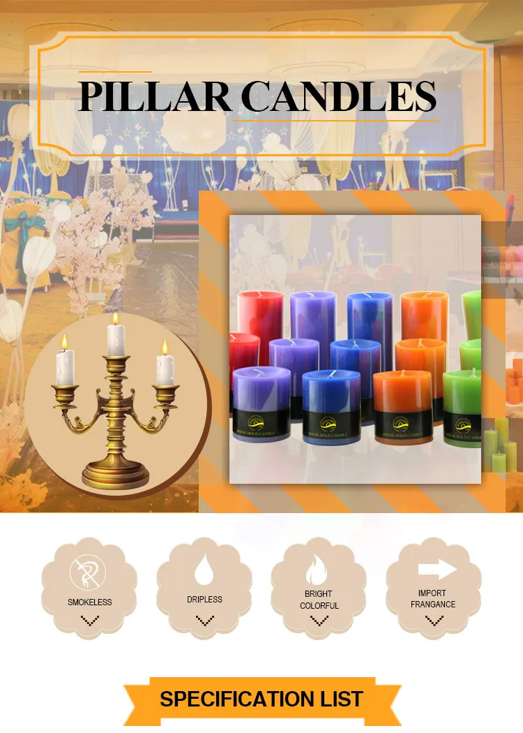 Customized The Most Selling Flameless Multicolour Rod Candle For Dinner