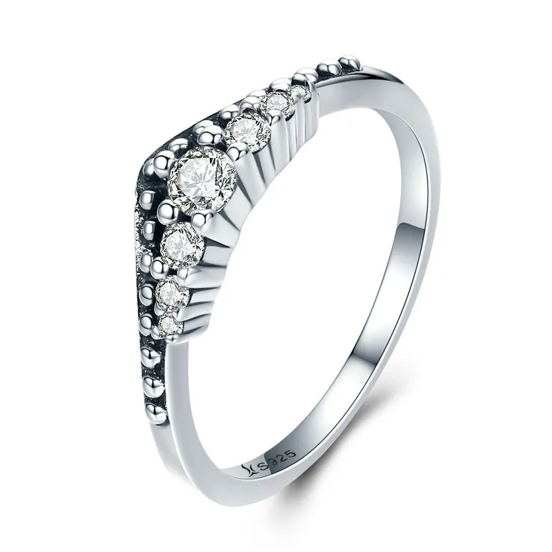 

SCR260 Hot Sale Real 100% 925 Sterling Silver Fairy Tale Crown Female Rings for Women Luxury Sterling Silver Jewelry