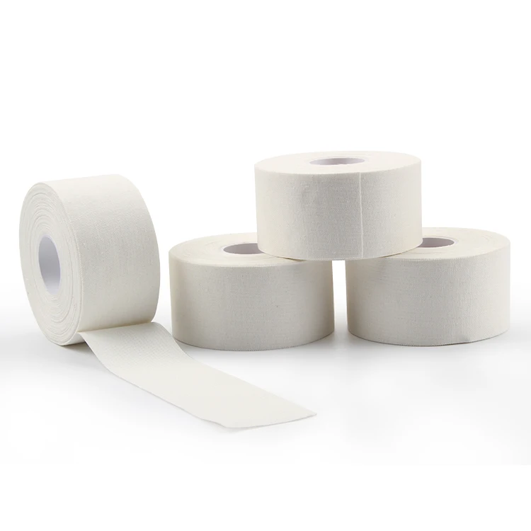 

1.25*13.7 Zinc oxide white cotton porous strapping sports tape