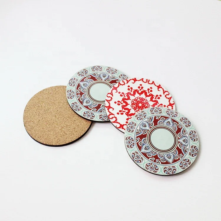 Wholesale Price Blank Mdf Cork Coaster Sublimation Mdf Wood Coaster
