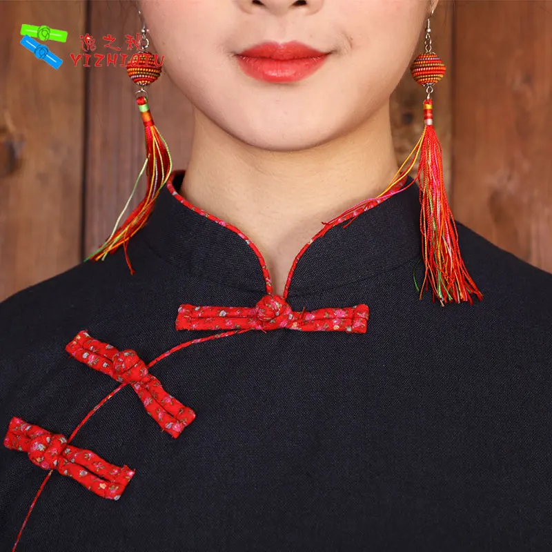 
YIZHIQIU chinese traditional clothing ethnic long qipao 