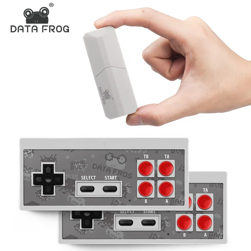 Data Frog New Y2 Pro 8 bit Video TV Game Console Retro Built-in 600 Classic Games Potable Mini Wireless Controller AV Output