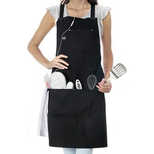 Image of China supplier professional BBQ apron with towel loop and functional pockets