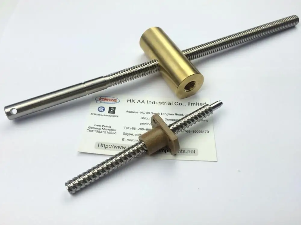 304 Stainless Steel/ Brass Twin Lead Screw And Helix Linear Lead Screw