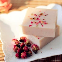 

Natural Handmade Organic Rose Flower Scented Soap For Dry Face Dull Skin Moisturizing Whitening