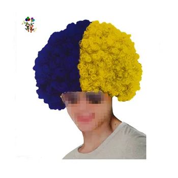 yellow afro wig