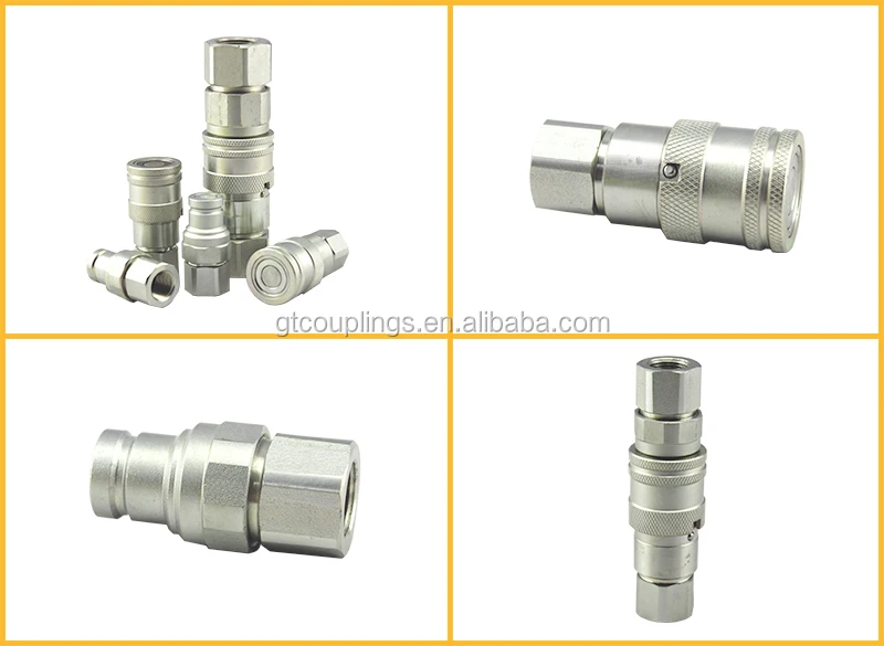 ISO 16028 Interchange Steel Flat Face Coupling with Nitrile Seal BSPP 