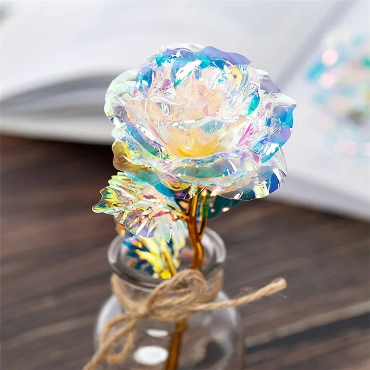 2019 New Style Rainbow Rose Galaxy Rose 24k Gold Rose Flower Artificial ...