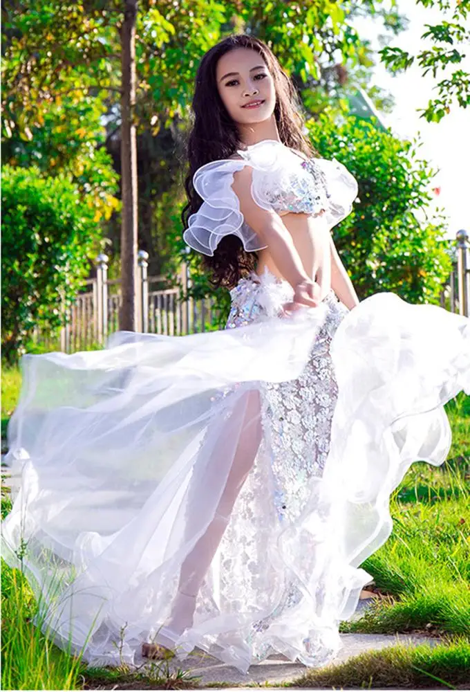 
RT319 Wuchieal Children Professional Customized Belly Dance Costume for Performance 