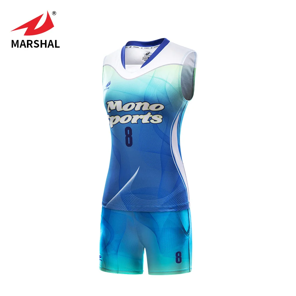China Sublimated Printed Professional Womens Volleyball Shirts Uniforms ...