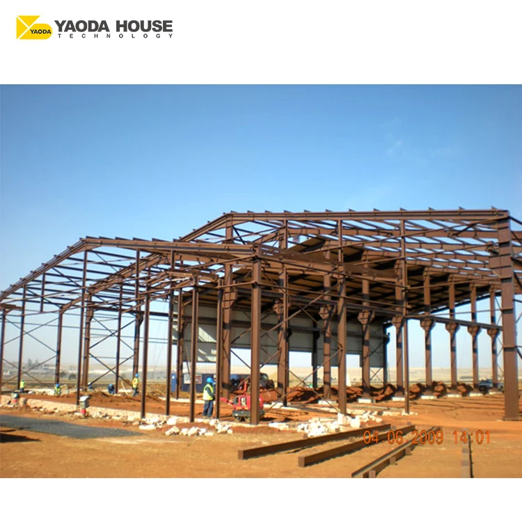 Easily transported recyclable luxury steel prefabricated villa design prefabricated strength warehouse in Zambia