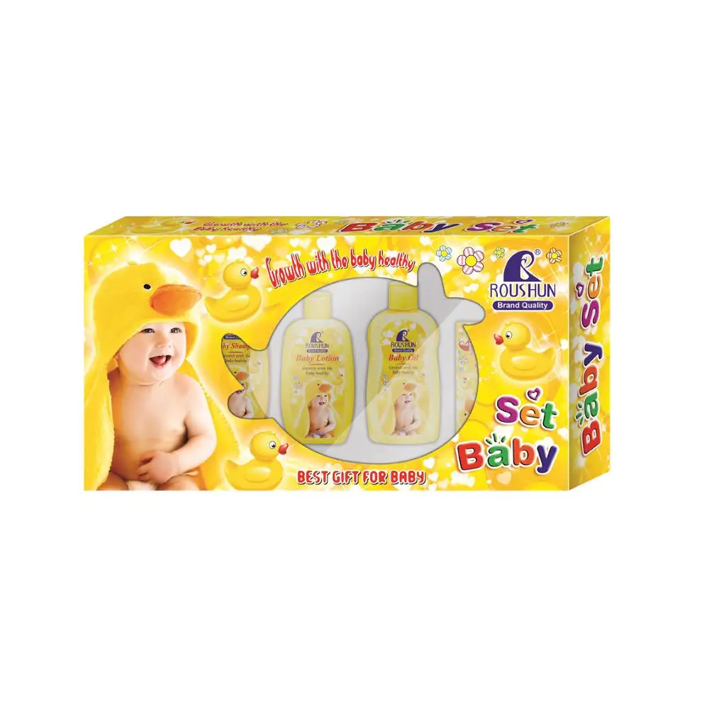 

5 kind Skin Care Products - Lotion, Shampoo & body Wash, Daily Cream-to-Powder, Baby Oil soap set