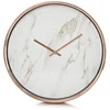 Decorative Marble Effect Wall Clock Modern Design for Indoor Glass Cover