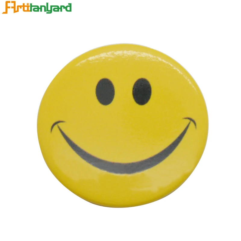 

Factory Promotional Crown Brooch Office Smiley Face Pin Gauge Badge, Custom color