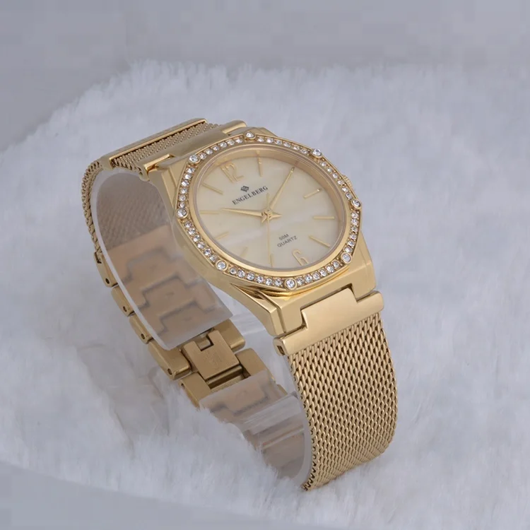 

Mesh Strap beautiful ladies watch With swissmovment, Ip color plating