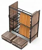 Hot Sale Europe Hotel Furniture 5 Star Metal Loft Bunk Bed Wood Panel with Drawer and Curtain Dormitory Home Use