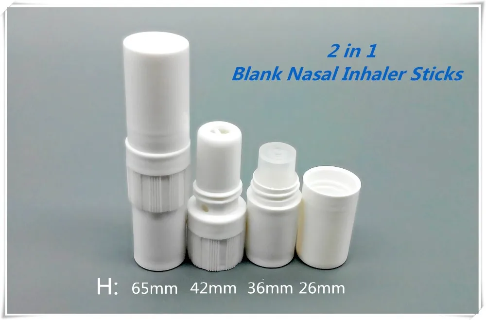 Wholesale Ce Approved Blank 2 In 1 White Aromatherapy Nasal Inhaler