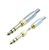 6.35Mm Male Plug To 3.5Mm Female Jack + 3.5Mm Stereo Plug W/Spring For 4Mm Cable 2 In 1 Audio Connector Assembly