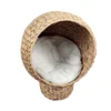 Popular Natural Water Hyacinth Cat Carve Sisal Pet Beds/Cat Dome Home