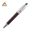 Twist Company Personalized Name Stamped Embossed Debossed Fine Brown Brogue Leather Coating Ballpoint Pen