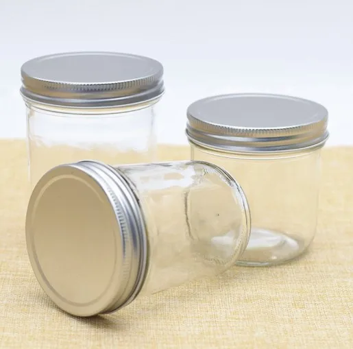 

Haonai wide mouth glass mason jar/glass jar with metal lid/glass storage jar