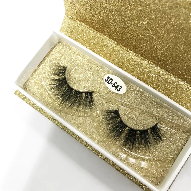 

Customized Various Styles and Package 3D Real Siberian Mink Fur False Eyelash Mink Lashes, Black