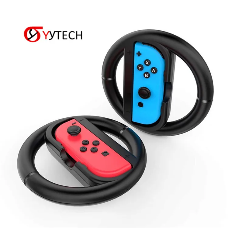 

SYYTECH Gamepad Racing Steering Wheel handle grips Set Racing Wheel Steering Wheel For Nintendo Switch Joy-Con, Black,red,blue